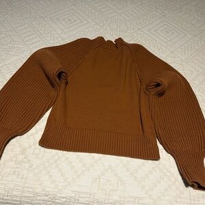 Maeve Rust Cowl Neck Sweater